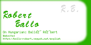 robert ballo business card